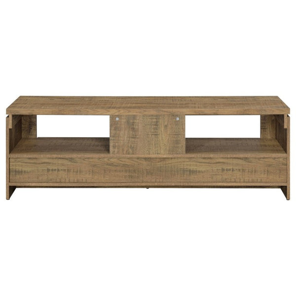 English Elm Tesoro Mango Distressed Engineered Wood TV Stand with Drawers for Farmhouse Spaces B2777P536513