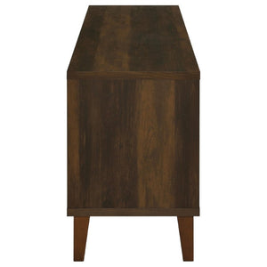 English Elm Jenine Slatted Door Farmhouse TV Stand with Dark Pine Finish for Living Rooms B2777P536514