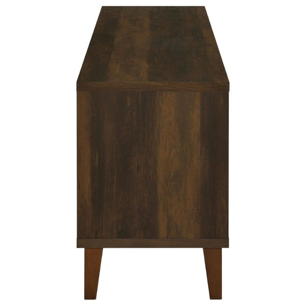 English Elm Jenine Slatted Door Farmhouse TV Stand with Dark Pine Finish for Living Rooms B2777P536514
