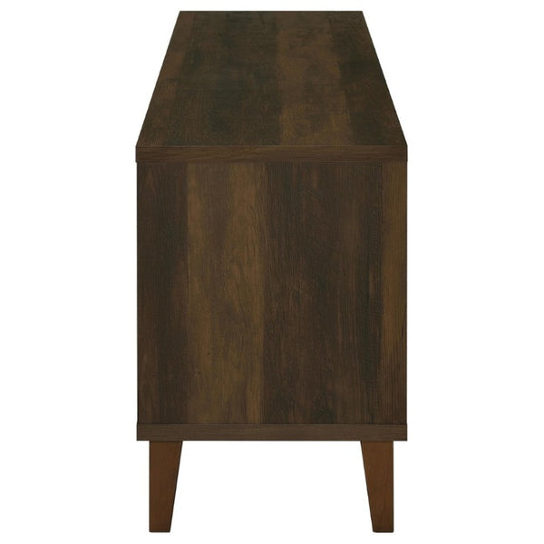 English Elm Jenine Slatted Door Farmhouse TV Stand with Dark Pine Finish for Living Rooms B2777P536514