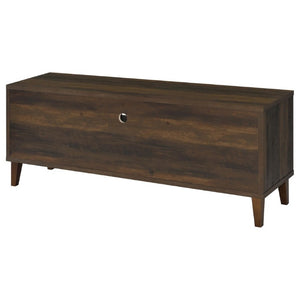 English Elm Jenine Slatted Door Farmhouse TV Stand with Dark Pine Finish for Living Rooms B2777P536514