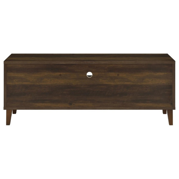 English Elm Jenine Slatted Door Farmhouse TV Stand with Dark Pine Finish for Living Rooms B2777P536514