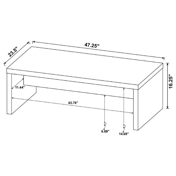 English Elm Brianna Rectangular Mango Grain Coffee Table for Modern Farmhouse Living Rooms B2777P536516
