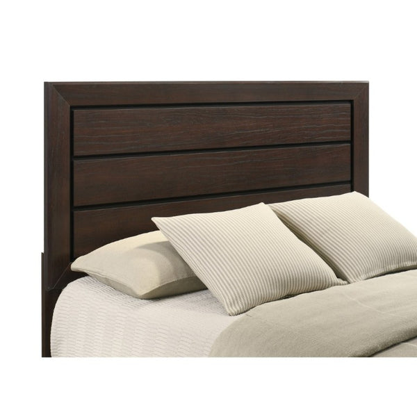 English Elm Harrison Queen Panel Bed with Picture Frame Detailing in a Tailored Cocoa Finish B2777S00010