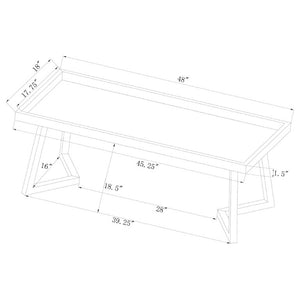 English Elm Dark Grey Velvet Tufted Bench with Polished Chrome Frame for Bedroom or Dining B2777S00017
