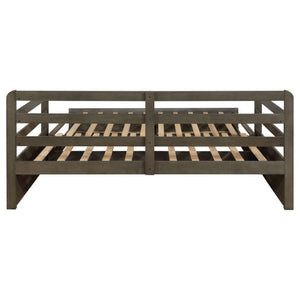 English Elm Grey Pine Daybed with Pull-Out Trundle and Storage Drawers for Guest Rooms B2777S00019