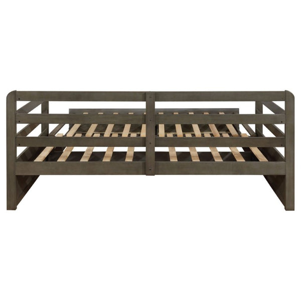 English Elm Grey Pine Daybed with Pull-Out Trundle and Storage Drawers for Guest Rooms B2777S00019
