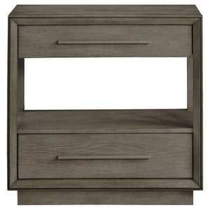 English Elm Sonora Eastern King Bedroom Set Grid Tufted Headboard Taupe Oak Panel Bed B2777S00149