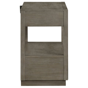 English Elm Sonora Eastern King Bedroom Set Grid Tufted Headboard Taupe Oak Panel Bed B2777S00149