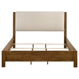 English Elm Ashcourt Modern Rustic Eastern King Bedroom Set with Upholstered Panel Bed and Brass Pulls B2777S00237