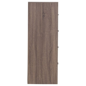 English Elm Kingsley Queen Platform Bedroom Set with Slatted Headboard and Barrel Oak Finish B2777S00241