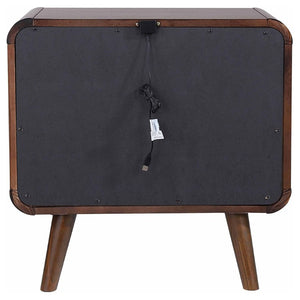 English Elm Wren Mid-Century Eastern King Bedroom Set with Walnut Veneer and Tufted Headboard B2777S00320