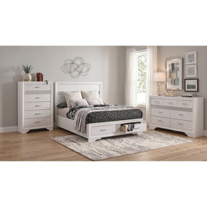 English Elm Isadora Glam 3-Piece Full Bedroom Set with Crystal Pulls and Glitter Accent Panels B2777S00385
