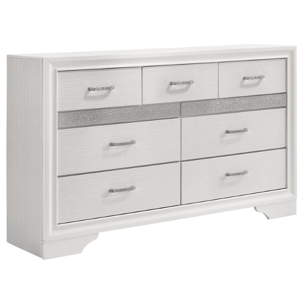 English Elm Isadora Glam 3-Piece Full Bedroom Set with Crystal Pulls and Glitter Accent Panels B2777S00385