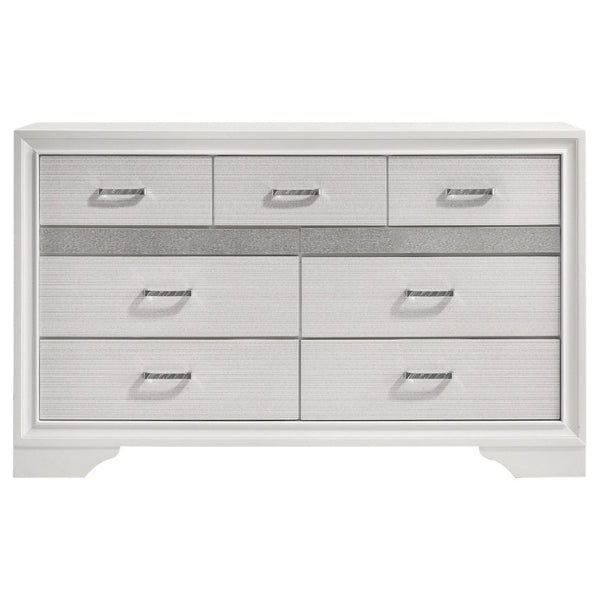 English Elm Isadora Glam 3-Piece Full Bedroom Set with Crystal Pulls and Glitter Accent Panels B2777S00385