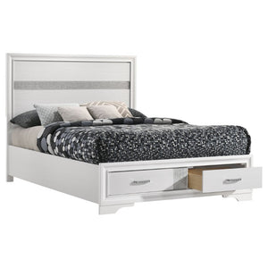 English Elm Isadora Glam 3-Piece Full Bedroom Set with Crystal Pulls and Glitter Accent Panels B2777S00385