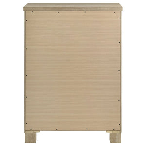 English Elm Cedarvale Rustic Modern Eastern King Bedroom Set with Weathered Oak Grain and Bronze Hardware B2777S00394
