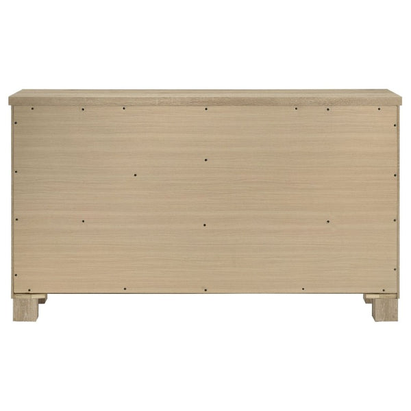English Elm Cedarvale Rustic Modern Eastern King Bedroom Set with Weathered Oak Grain and Bronze Hardware B2777S00394