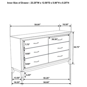 English Elm Sutter Eastern King Panel Bed Set with Grooved Panels Nickel Hardware and Ample Storage B2777S00400