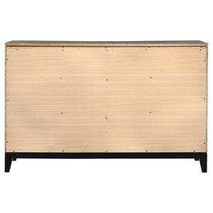 English Elm Sutter Grey Oak Twin Bedroom Set with Groove Panels Nickel Pulls and Ample Storage B2777S00406