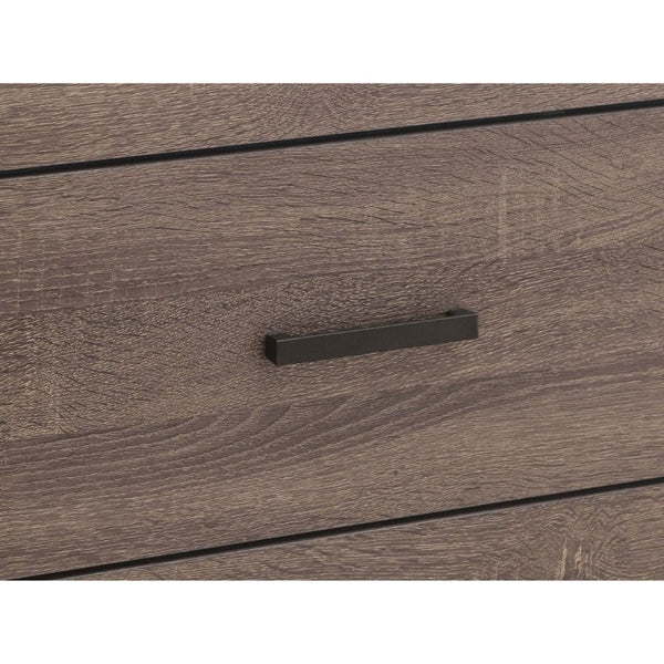 English Elm Kingsley Queen Panel Bed Dresser and Mirror Set in Warm Barrel Oak Grain Finish B2777S00449