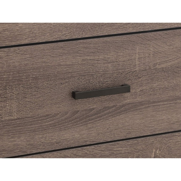 English Elm Kingsley Queen Platform Storage Bed Set with Six Drawer Dresser in Barrel Oak B2777S00450
