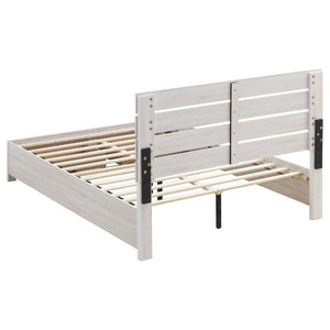 English Elm Kingsley Coastal White Queen Bedroom Set with Slatted Bed and Storage Dresser B2777S00454