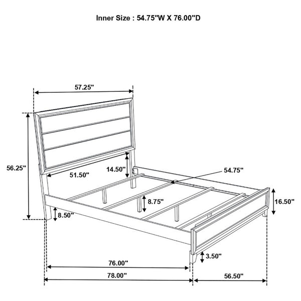 English Elm Sutter Taupe Panel Bedroom Set with Six Drawer Dresser and Wall Mounted Mirror B2777S00532
