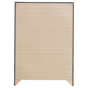 English Elm Barton Barrel Oak Queen Bedroom Set with Slatted Headboard and Bronze Hardware B2777S00563