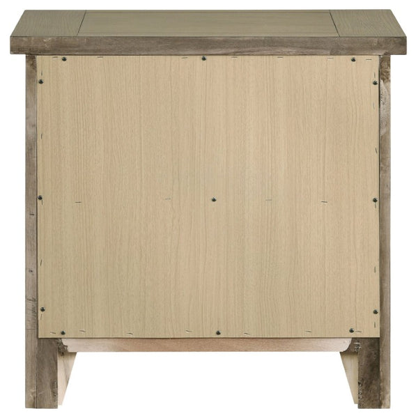 English Elm Hartley Vineyard Oak Queen Bedroom Set with Storage Bed and Slatted Headboard B2777S00611