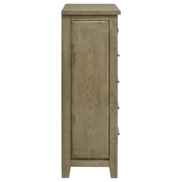 English Elm Hartley Vineyard Oak Queen Bedroom Set with Storage Bed and Slatted Headboard B2777S00611