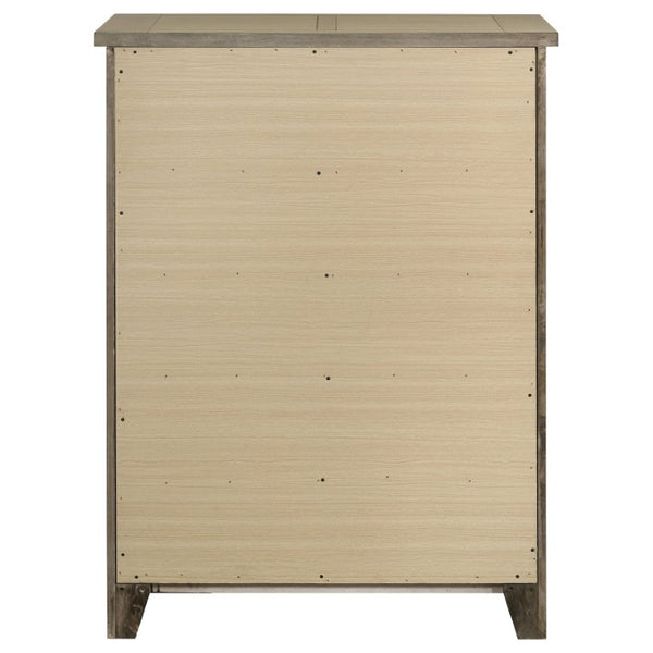 English Elm Hartley Vineyard Oak Queen Bedroom Set with Storage Bed and Slatted Headboard B2777S00611