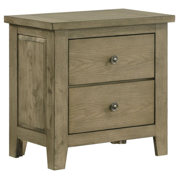English Elm Hartley Vineyard Oak Queen Bedroom Set with Storage Bed and Slatted Headboard B2777S00611