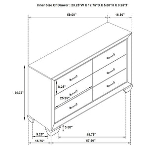English Elm Keaton Queen Bedroom Set Washed Taupe Oak Grain Panel Bed with Chrome Pulls B2777S00622