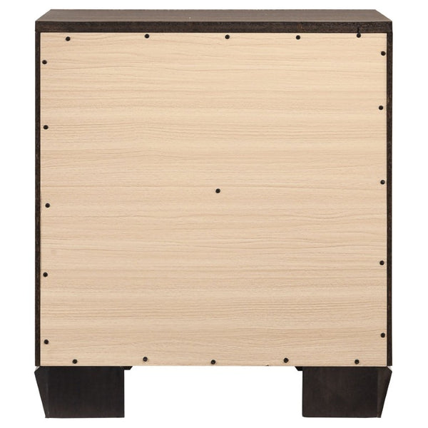 English Elm Keaton Architectural Panel Bedroom Set Weathered Oak Grain Taupe Finish Four Piece B2777S00624