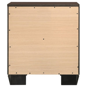 English Elm Keaton Dark Cocoa Eastern King Bedroom Set with Panel Bed and Brass Hardware B2777S00630