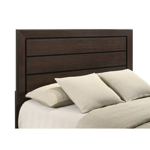 English Elm Keaton Dark Cocoa Eastern King Bedroom Set with Panel Bed and Brass Hardware B2777S00630
