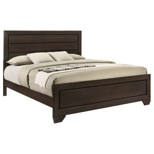 English Elm Keaton Dark Cocoa Eastern King Bedroom Set with Panel Bed and Brass Hardware B2777S00630