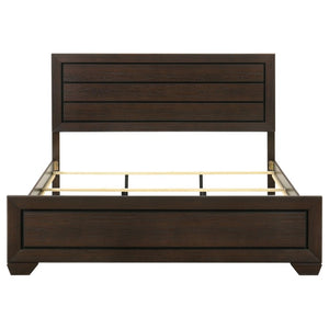 English Elm Keaton Dark Cocoa Eastern King Bedroom Set with Panel Bed and Brass Hardware B2777S00630