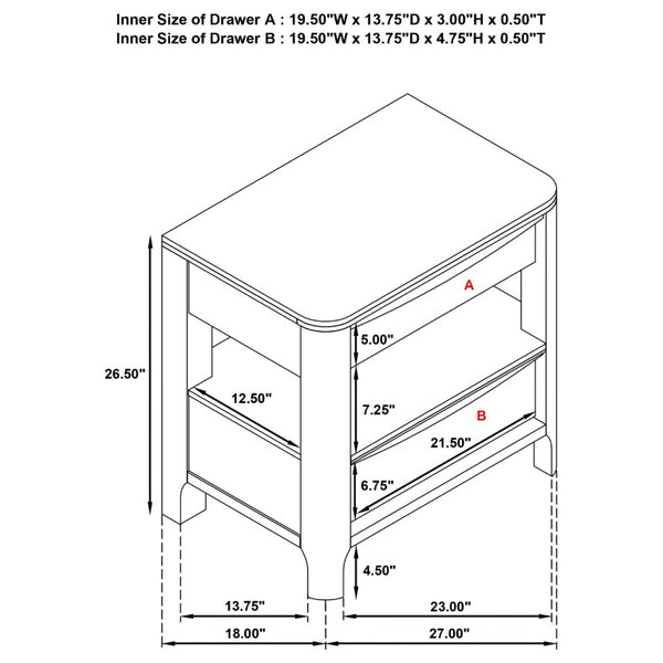 English Elm Mallory Walnut Veneer Eastern King Bedroom Set with Taupe Panel Headboard B2777S00668