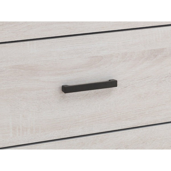 English Elm Kingsley Coastal White Queen Bedroom Set with Slatted Headboard and Storage Drawers B2777S00738