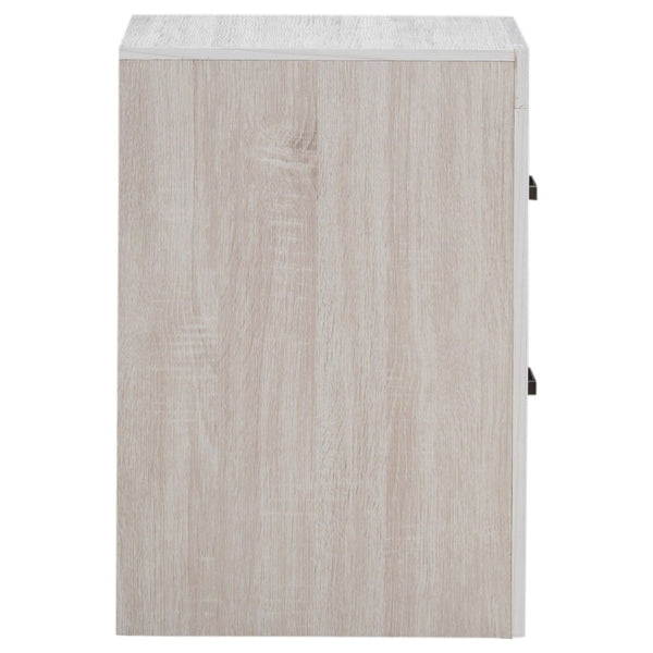 English Elm Kingsley Coastal White Queen Bedroom Set with Slatted Headboard and Storage Drawers B2777S00738