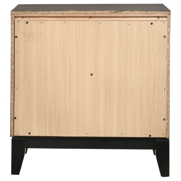English Elm Wesley Grey Oak Twin Bedroom Set with Groove Detailing and Six Drawer Dresser B2777S00767