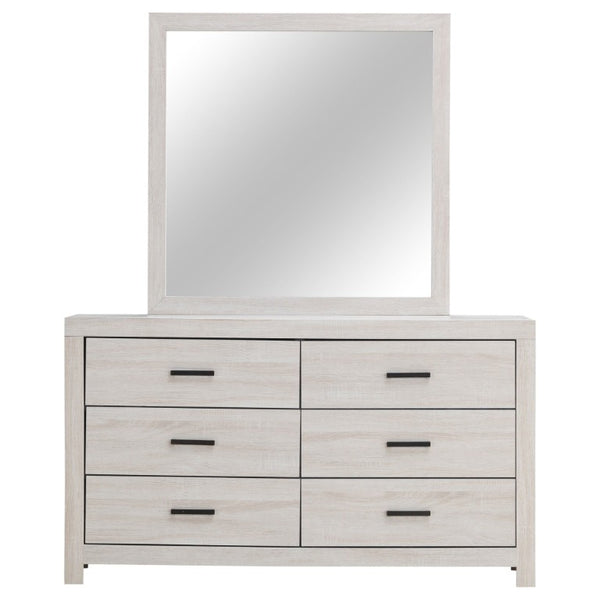 English Elm Camden Slatted Platform Queen Bedroom Set with Footboard Storage and White Finish B2777S00796