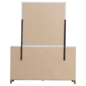 English Elm Camden Slatted Platform Queen Bedroom Set with Footboard Storage and White Finish B2777S00796