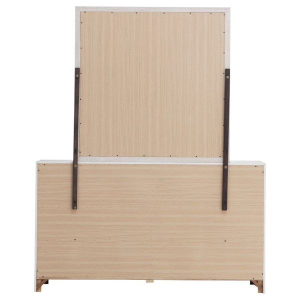 English Elm Camden Slatted Platform Queen Bedroom Set with Footboard Storage and White Finish B2777S00796