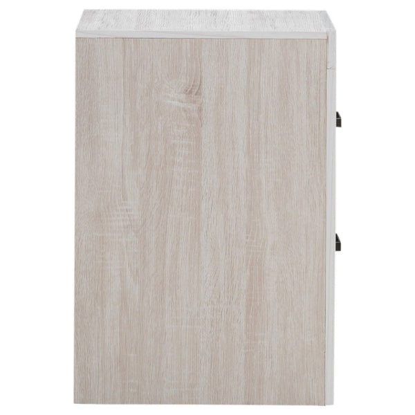 English Elm Camden Slatted Platform Queen Bedroom Set with Footboard Storage and White Finish B2777S00796