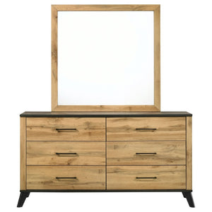 English Elm Pinehurst Queen Bedroom Set Mid-Century Modern Panel Bed with Dresser and Nightstands B2777S00831