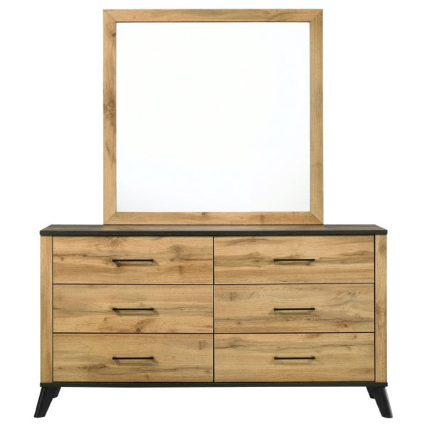 English Elm Pinehurst Queen Bedroom Set Mid-Century Modern Panel Bed with Dresser and Nightstands B2777S00831