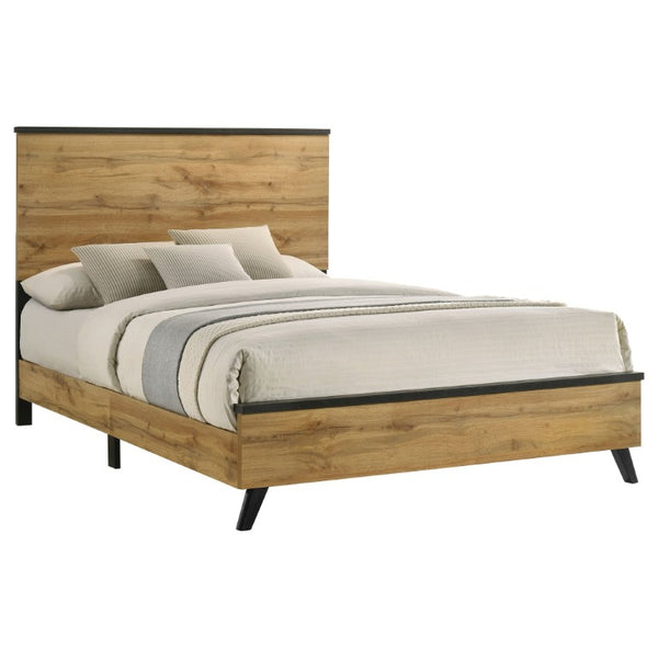 English Elm Pinehurst Queen Bedroom Set Mid-Century Modern Panel Bed with Dresser and Nightstands B2777S00831